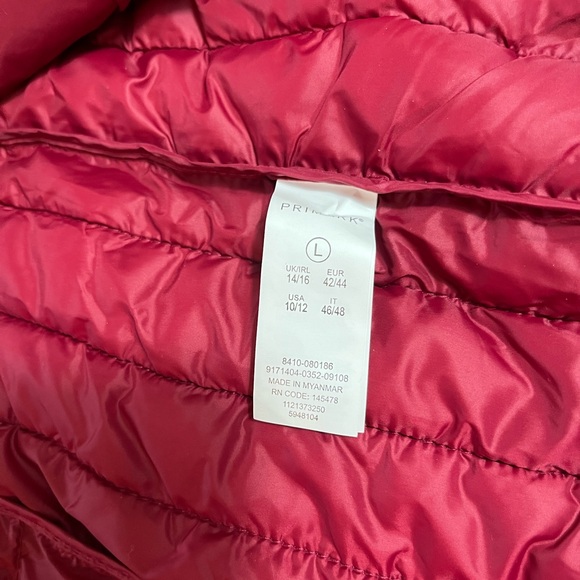 Winter puffer packable long coat by Primark. Red. Large size. - Picture 5 of 10